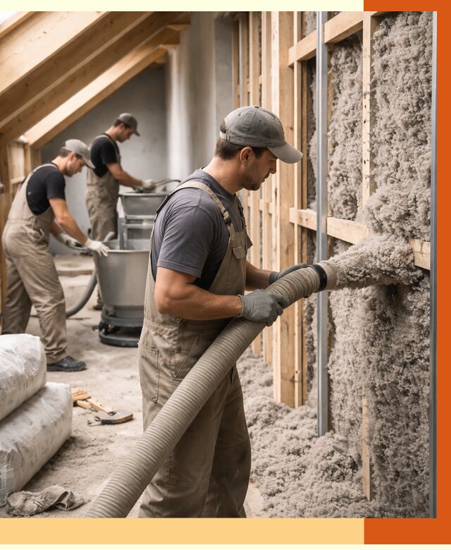 Утепление таунхауса эковатой в Кумертау от 2246 руб./м² — монтаж и задувка | ТепломастерКра