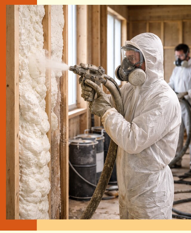 Утепление каркасного дома пенополиуретаном в Кумертау