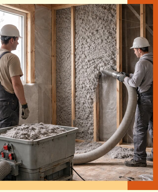 Утепление каркасного дома эковатой в Кумертау от 1838 руб. | ТепломастерКра