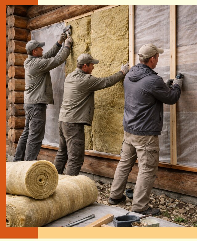 Утепление деревянного дома в Кумертау эффективными технологиями