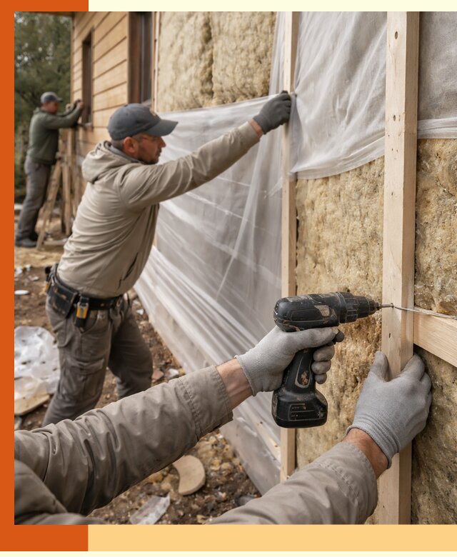 Утепление дома из бруса в Кумертау качественно и долговечно