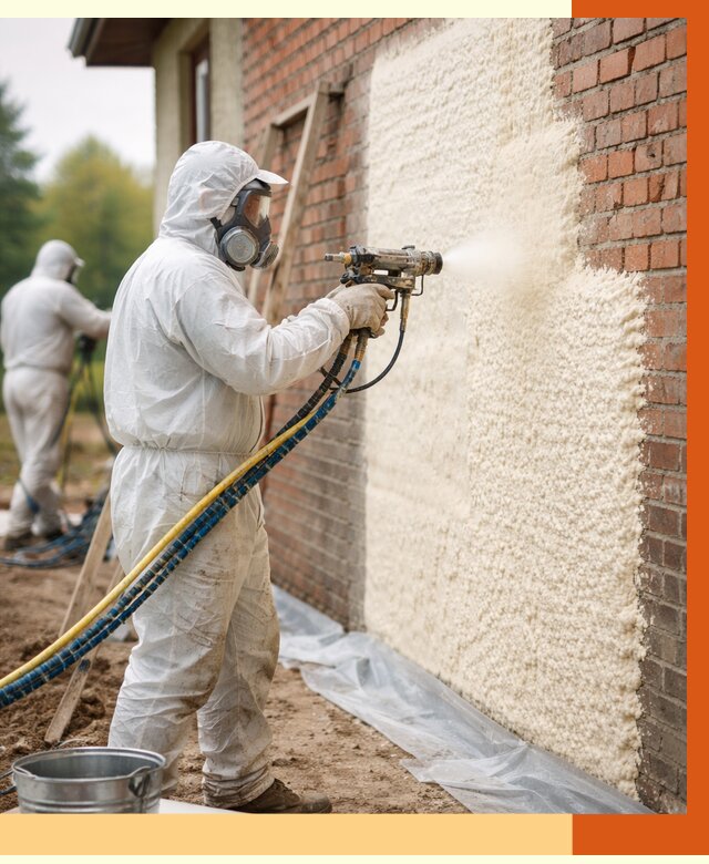 Утепление кирпичного дома ППУ в Кумертау под ключ от 6636 руб. | ТепломастерКра