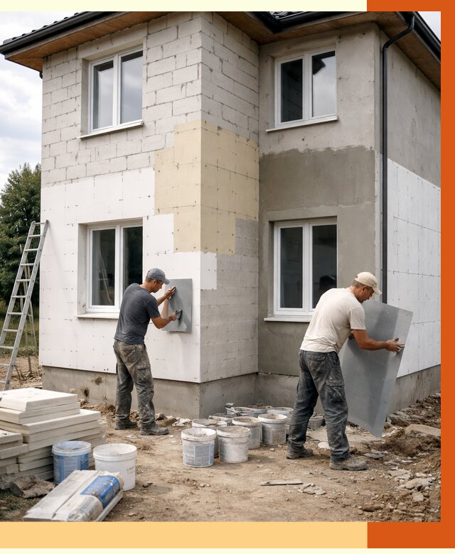 Утепление дома из газобетона в Кумертау от 4288 руб./м² — заказать у ТепломастерКра