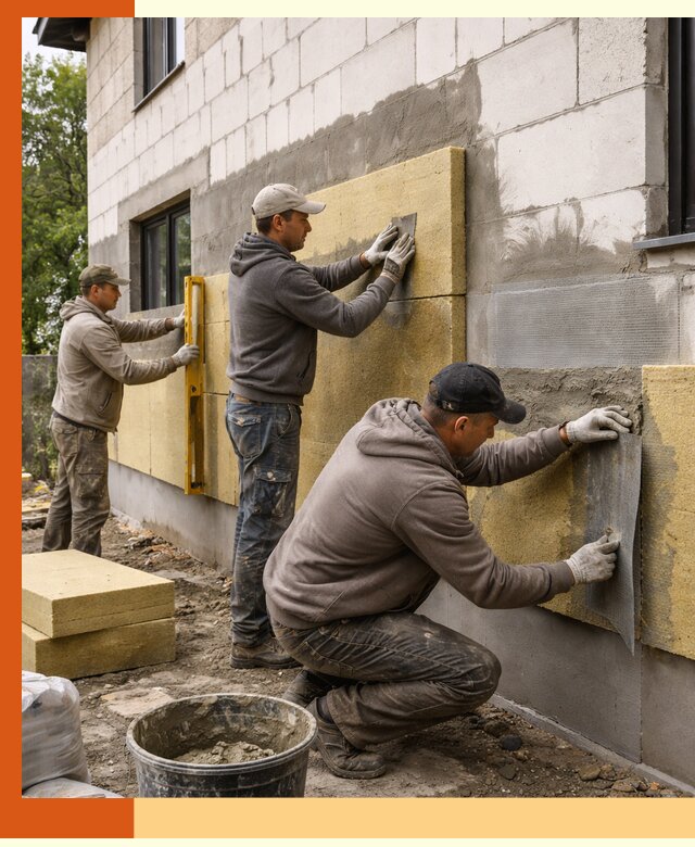 Утепление дома из газобетона в Кумертау качественно и долговечно