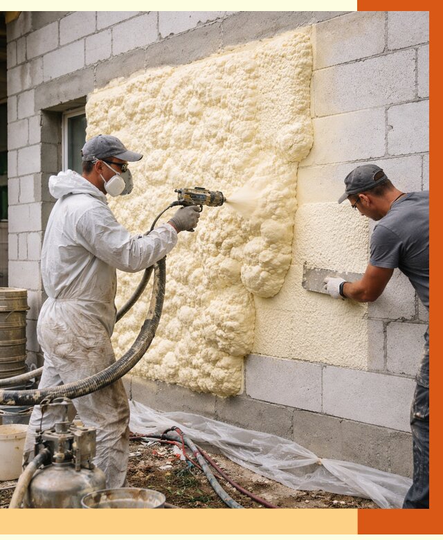 Утепление дома из газобетона ППУ в Кумертау от 4900 руб./м² под ключ | ТепломастерКра