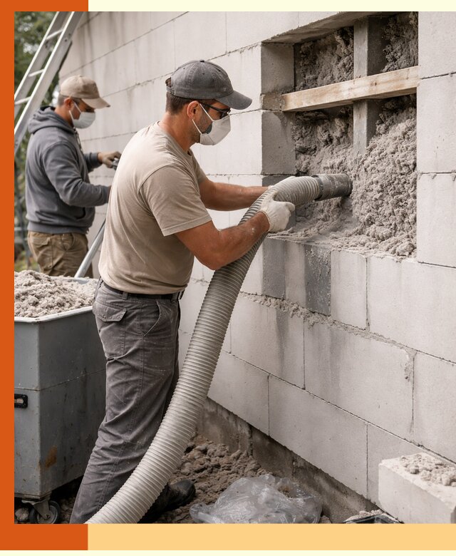 Утепление дома из газобетона эковатой в Кумертау