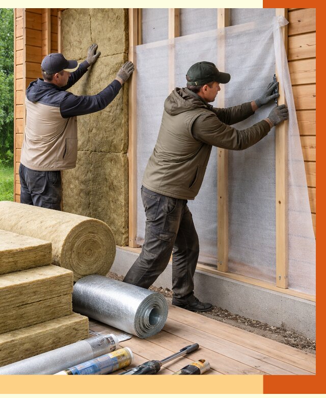 Утепление дома из двойного бруса в Кумертау от 4900 руб./м² — ТепломастерКра под ключ