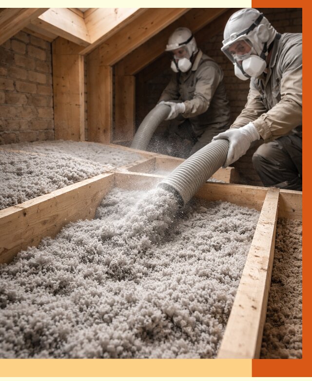 Утепление коттеджа эковатой в Кумертау от 2552 руб./м² — комплексная задувка и монтаж | ТепломастерКра