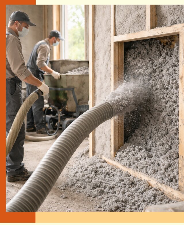 Утепление коттеджа эковатой в Кумертау с гарантией качества