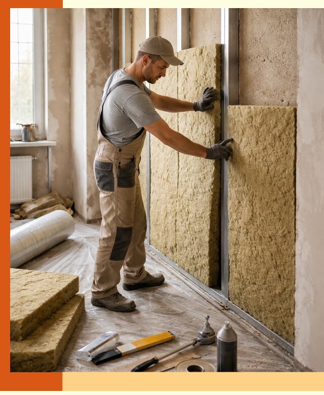 Утепление квартиры в Кумертау — комплексная теплоизоляция стен и полов