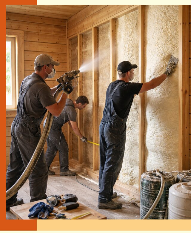 Утепление бани пенополиуретаном (ППУ) в Кумертау