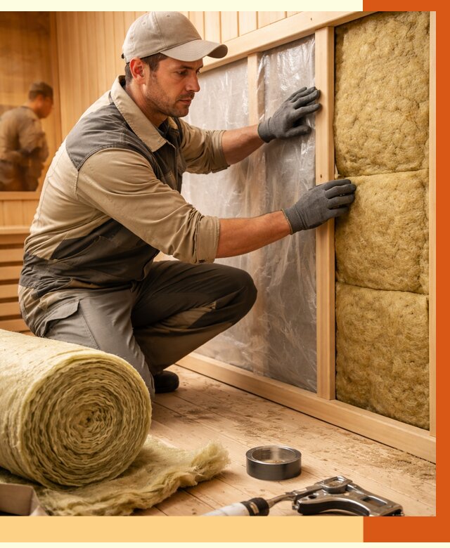 Утепление сауны изнутри в Кумертау от 6636 руб. за м2 | ППУ, под ключ — ТепломастерКра