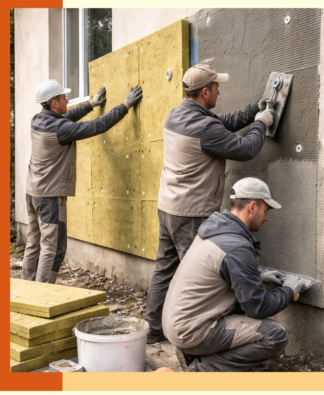 Утепление фасада под штукатурку в Кумертау — энергоэффективная технология