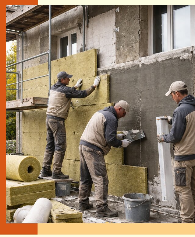 Утепление фасада зданий и домов в Кумертау