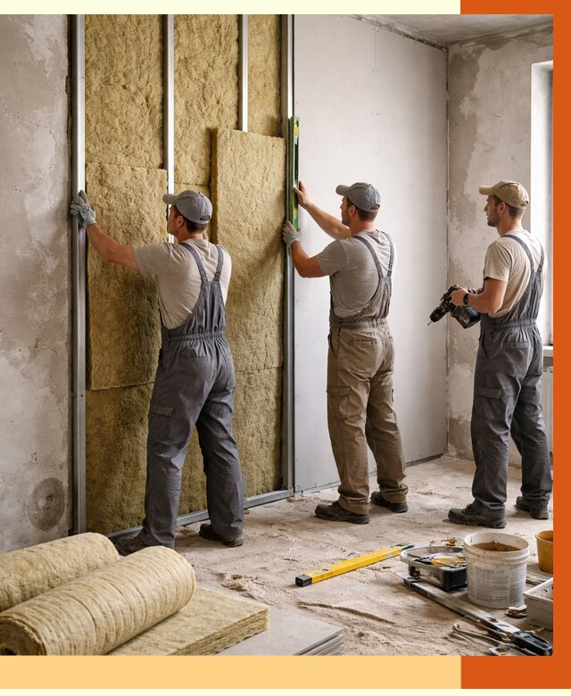 Утепление стен изнутри в Кумертау от 2297 руб/м² под ключ | ТепломастерКра