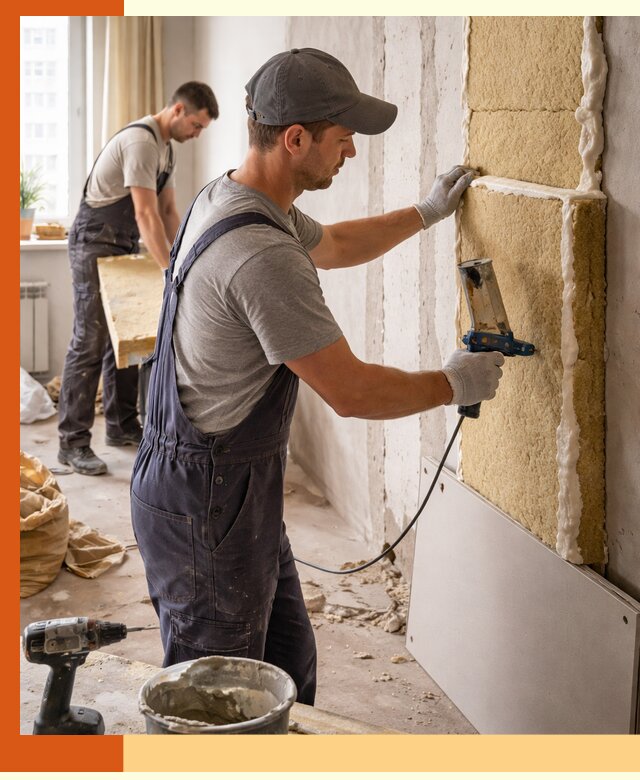 Утепление стен изнутри в Кумертау — качественно и эффективно