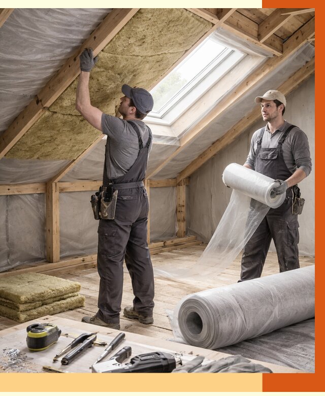 Утепление крыши изнутри мансарды в Кумертау от 4288 руб./м² | ТепломастерКра