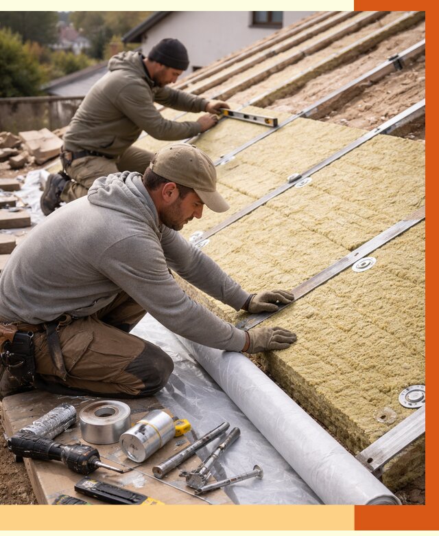 Утепление крыши снаружи в Кумертау под ключ от 1225 руб./м2 | ТепломастерКра