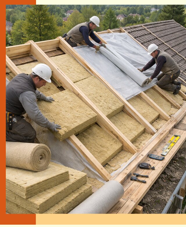 Утепление скатной крыши в Кумертау качественно и надёжно