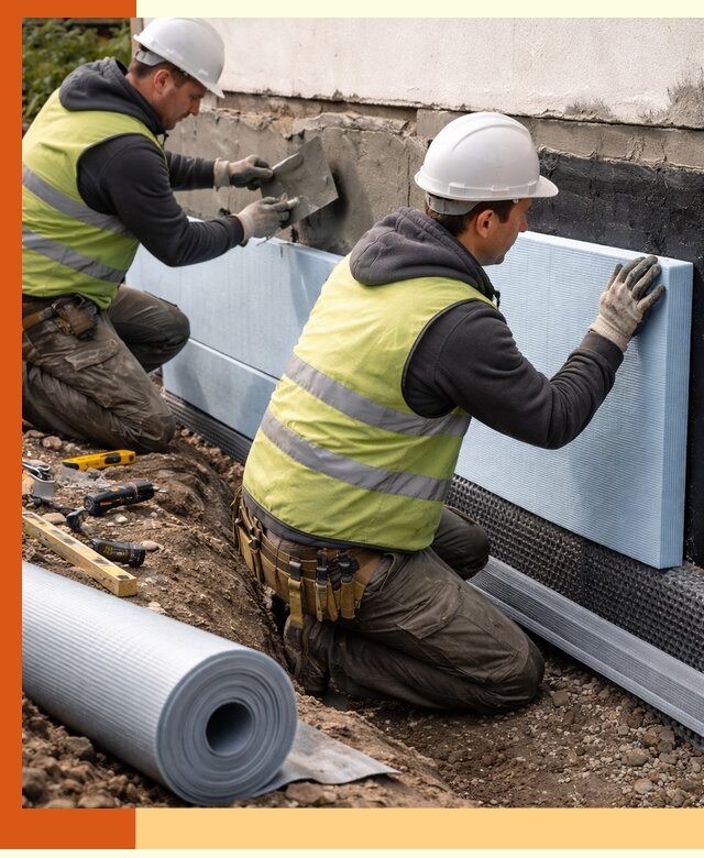 Утепление фундамента снаружи в Кумертау — профессиональная теплоизоляция