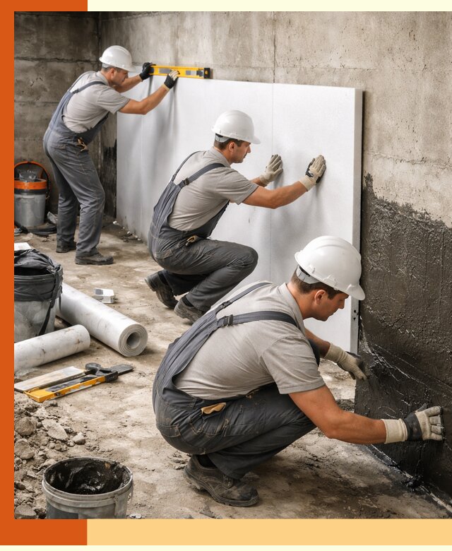 Утепление фундамента изнутри профессионально в Кумертау