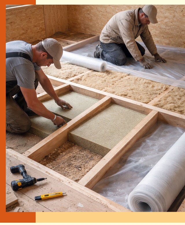 Профессиональное утепление деревянного пола в Кумертау