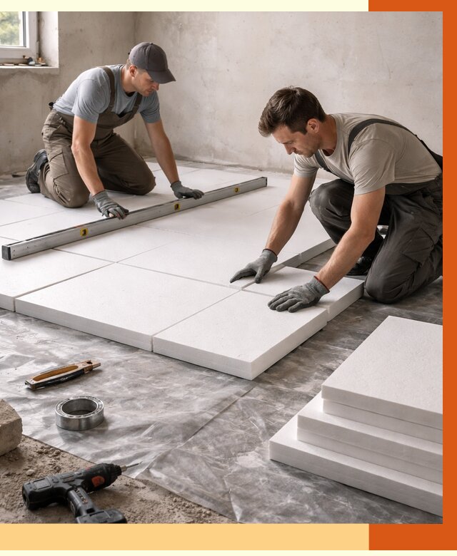 Утепление бетонного пола в Кумертау от 2552 руб/м2 — монтаж и цена | ТепломастерКра