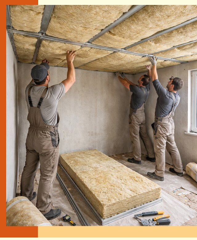 Утепление потолка в Кумертау — тепло и без сквозняков