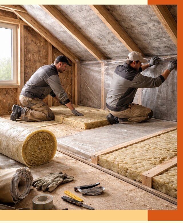Утепление чердака в Кумертау от 7657 руб/м² — теплоизоляция и комплексное утепление под ключ | ТепломастерКра