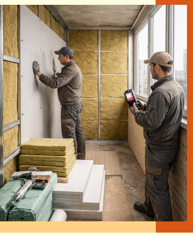 Утепление балкона в Кумертау от 4594 руб. под ключ | ТепломастерКра