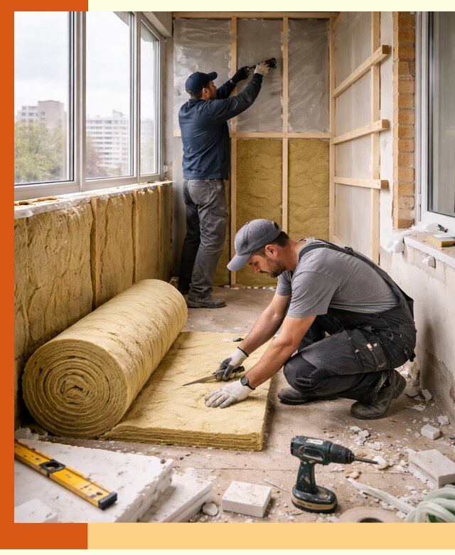 Утепление балкона под ключ в Кумертау качественно и быстро