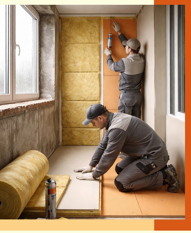 Утепление лоджии под ключ в Кумертау от 6636 руб/м2 — комплексное решение | ТепломастерКра