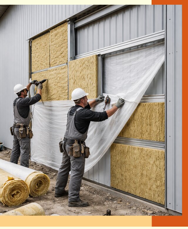 Утепление металлического склада в Кумертау от 4594 руб/м2 — комплексное утепление под ключ | ТепломастерКра