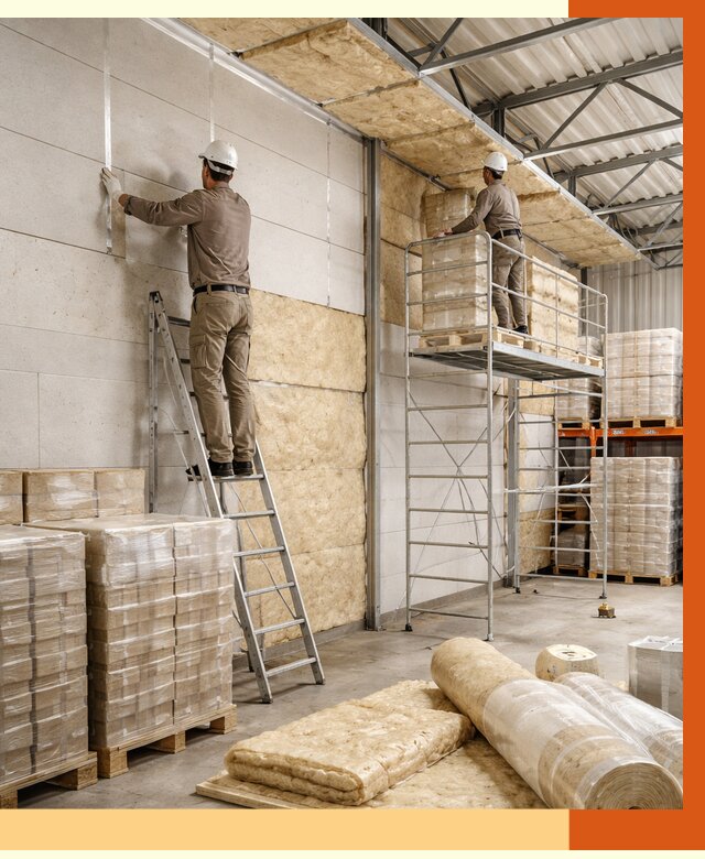 Утепление склада готовой продукции в Кумертау от 1991 руб./м2 — комплексно | ТепломастерКра