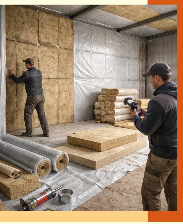 Утепление теплого склада в Кумертау под ключ от 11740 руб/м² | ТепломастерКра