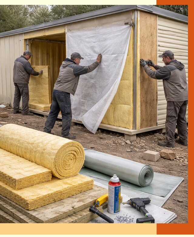 Утепление строительной бытовки в Кумертау от 12761 руб. под ключ | ТепломастерКра