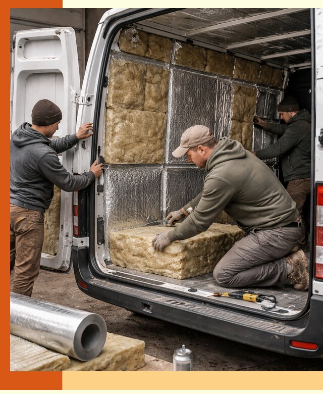 Утепление фургона в Кумертау: профессиональная теплоизоляция и шумоизоляция