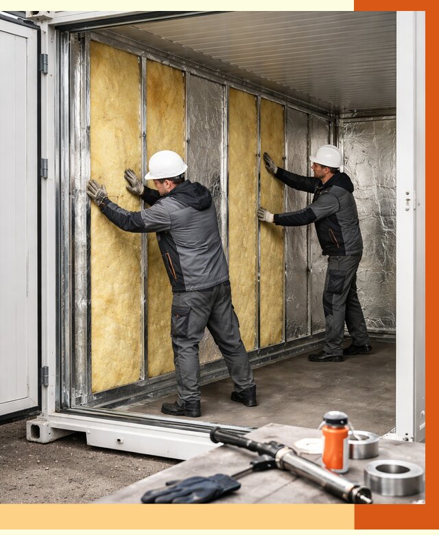 Утепление рефрижераторного контейнера в Кумертау от 45941 руб./м² | ТепломастерКра