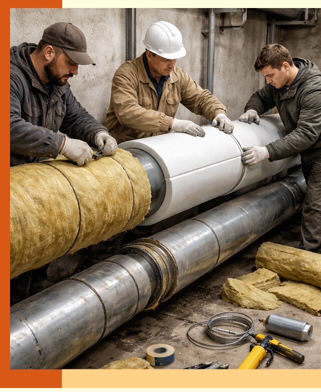 Утепление трубопровода в Кумертау с гарантией энергоэффективности