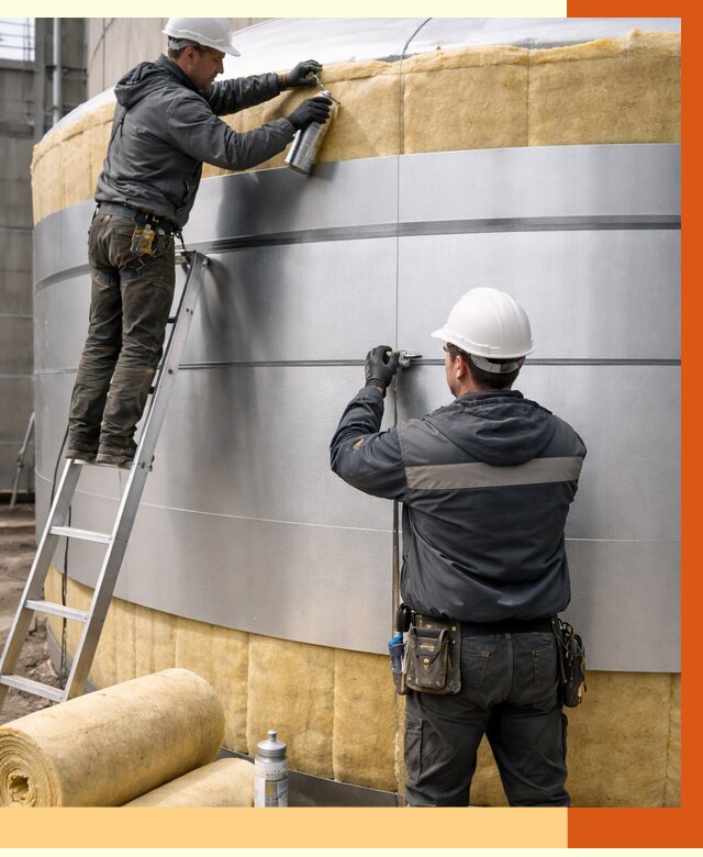 Утепление цистерны в Кумертау пенополиуретаном от 14803 руб. под ключ | ТепломастерКра