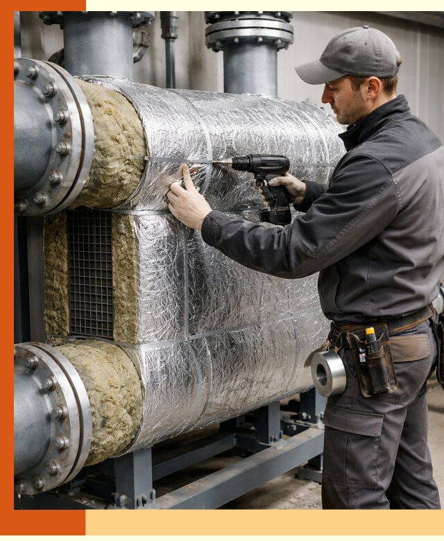 Утепление теплообменника в Кумертау — профессиональная теплоизоляция оборудования