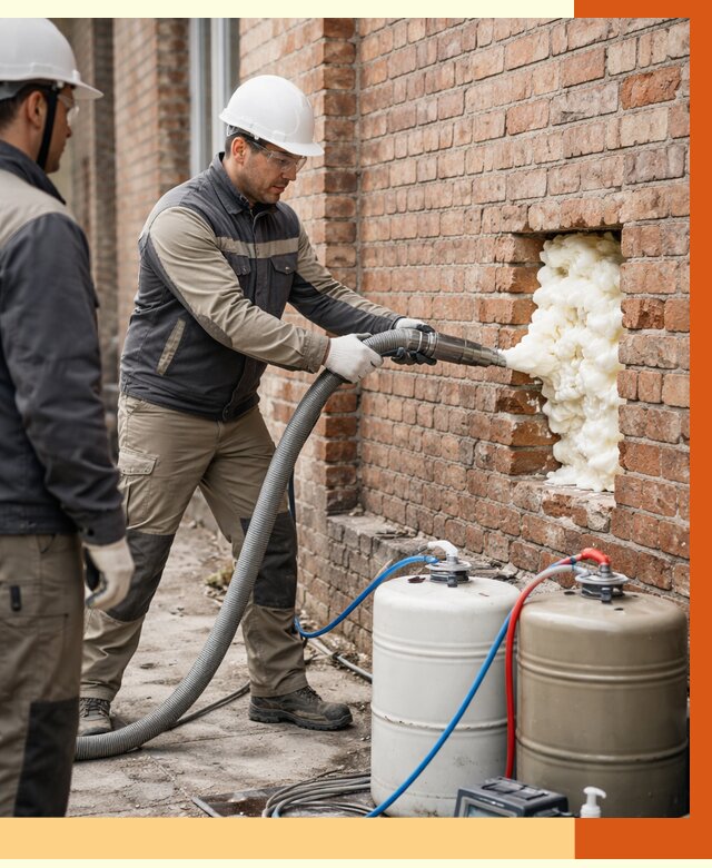 Заливка ППУ в пустоты кирпичной стены в Кумертау от 2807 руб. | ТепломастерКра