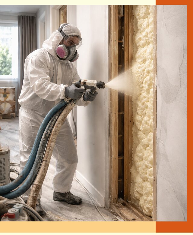 Межстеновое утепление ППУ в Кумертау от 2807 руб/м2 — межстенное утепление под ключ | ТепломастерКра