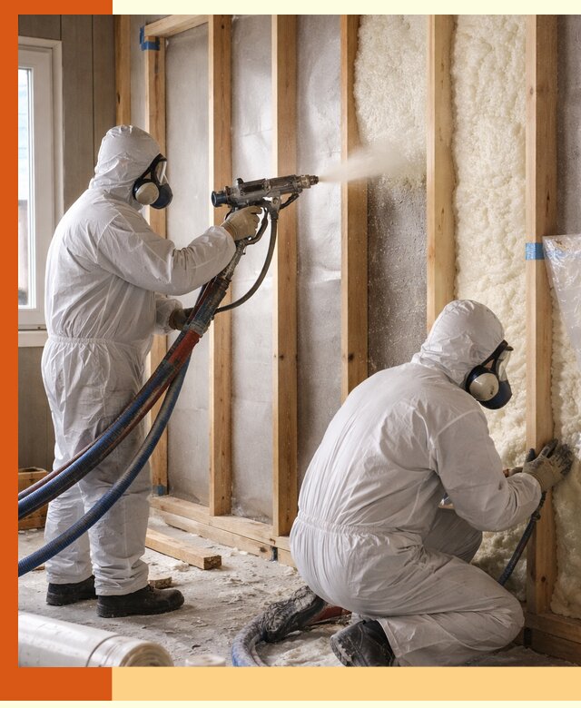 Утепление каркасной стены ППУ в Кумертау для домов и коттеджей