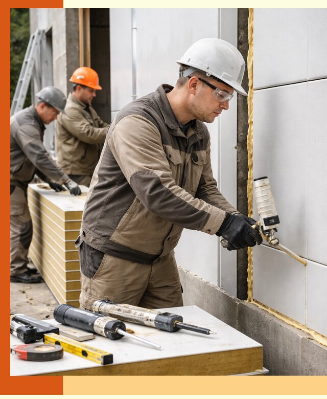 Утепление сэндвич-панелей пенополиуретаном в Кумертау