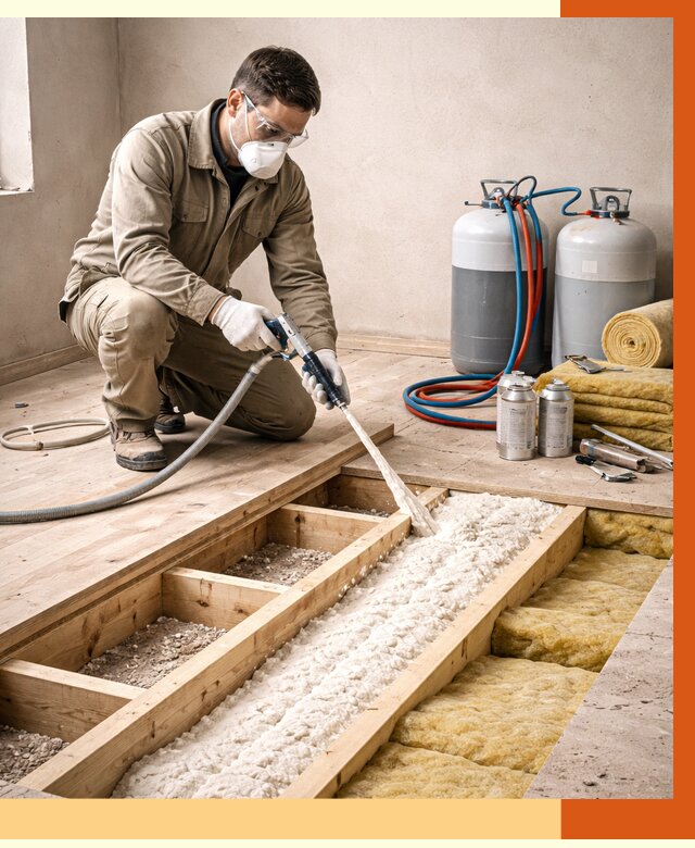 Заполнение полостей межэтажного перекрытия в Кумертау от 4288 руб. | ТепломастерКра