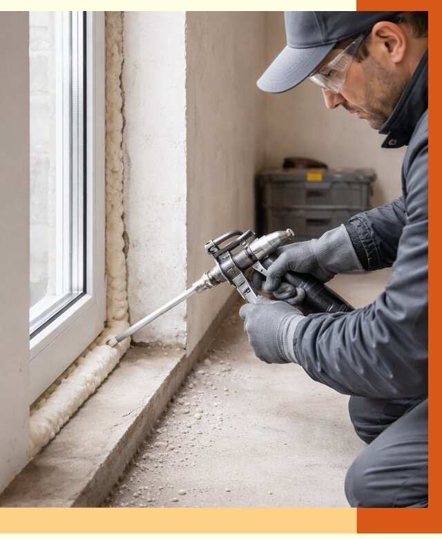 Герметизация стыков ППУ в Кумертау от 1684 руб. за м2 — утепление примыканий под ключ | ТепломастерКра