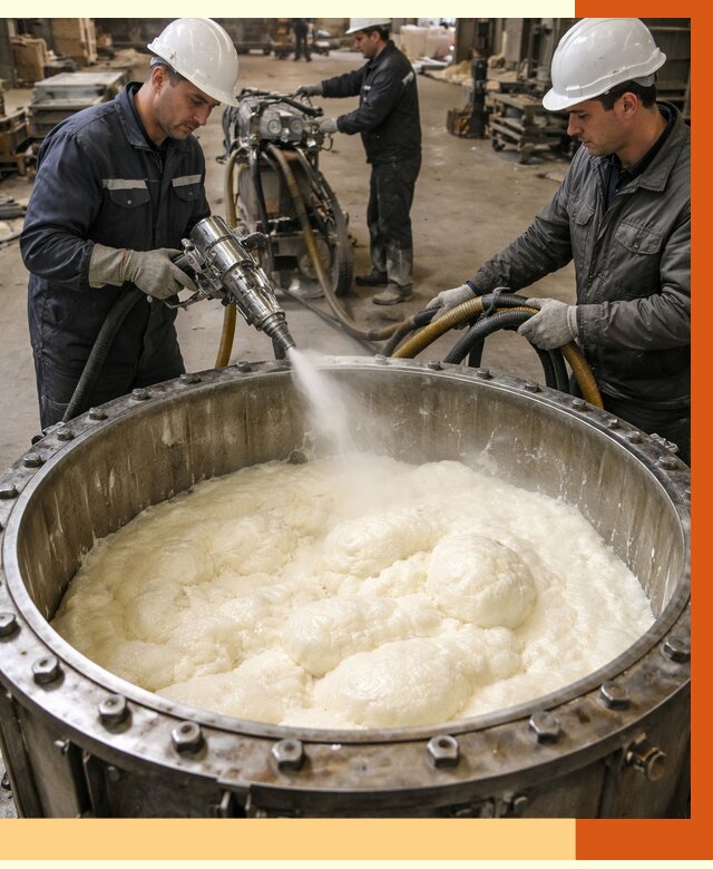 Заливка ППУ в емкости в Кумертау от 7402 руб. — утепление емкости под ключ | ТепломастерКра