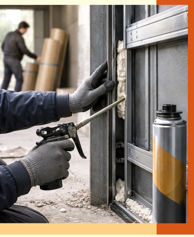 Заполнение пустот ворот в Кумертау от 4594 руб. — заливка ППУ, утепление под ключ | ТепломастерКра