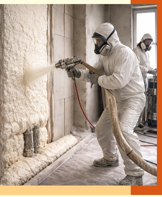 Напыление пенополиуретана в Кумертау от 7657 руб./м2 — услуги и монтаж ППУ | ТепломастерКра